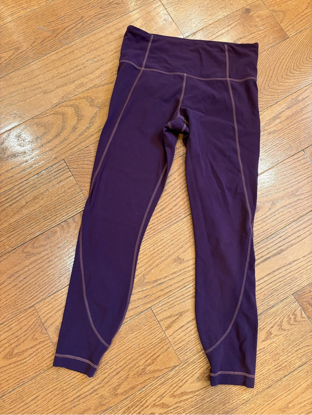 Athleta Burgundy Cropped Leggings Size Small Yoga Running Workout Athleisure